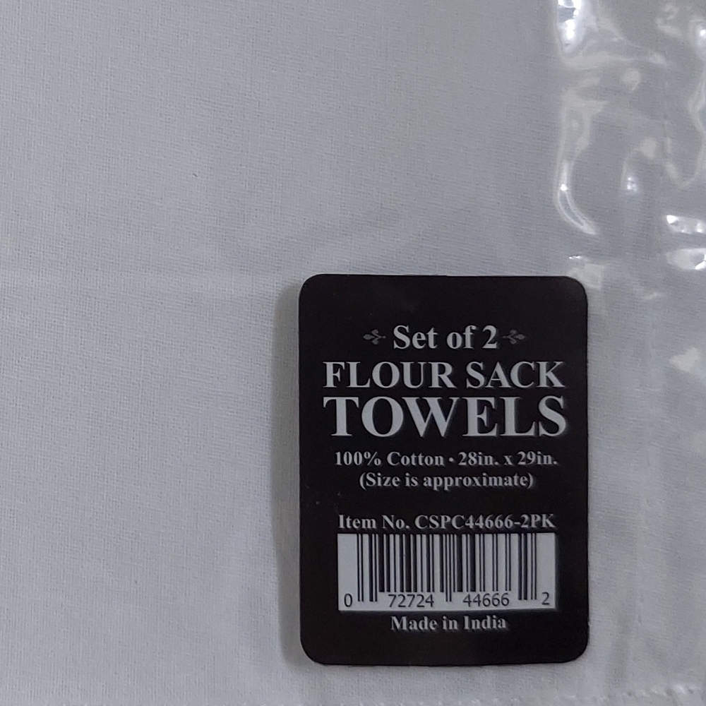 Ten Flour Sack Towels Plain White Dishtowels New in Package - Picture 5 of 9